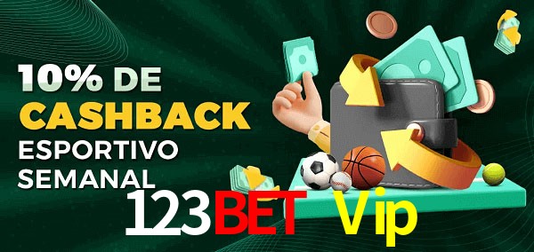 10% de bônus de cashback na 123Bet Vip
